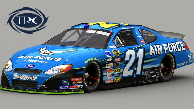 Ricky Rudd's 2004 USAF Ford Painted entirely in PSP7